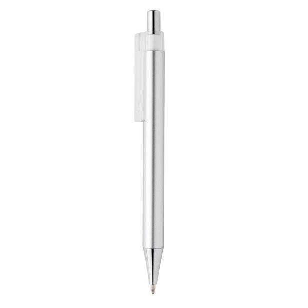 Obrázky: Strieborné plastové metalické pero X8