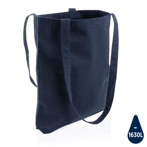 Obrázky: Nákupná modrá taška z recyklovanej bavlny AWARE