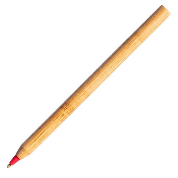 Obrázky: Guličkové pero z bambusu, červené, Obrázok 2