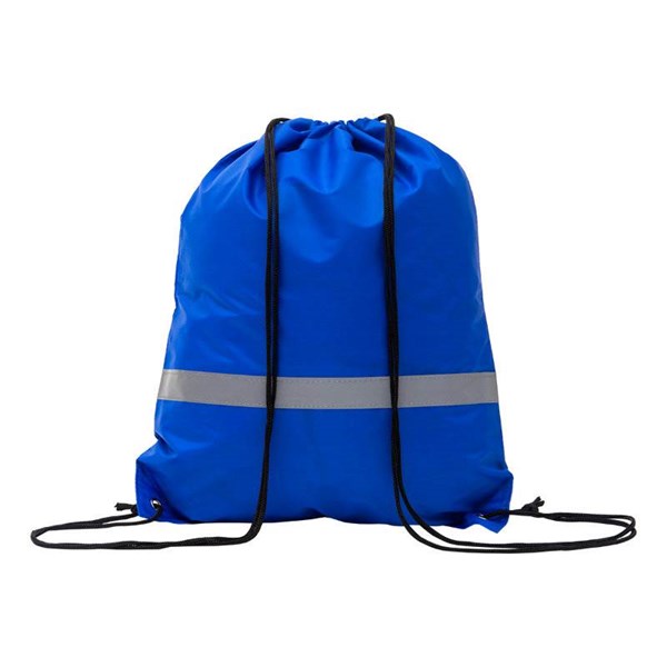 Obrázky: Sťahovací ruksak sreflexným pásikom, modrý