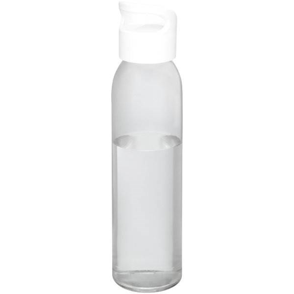 Obrázky: Sklenená športová fľaša 500ml, biela