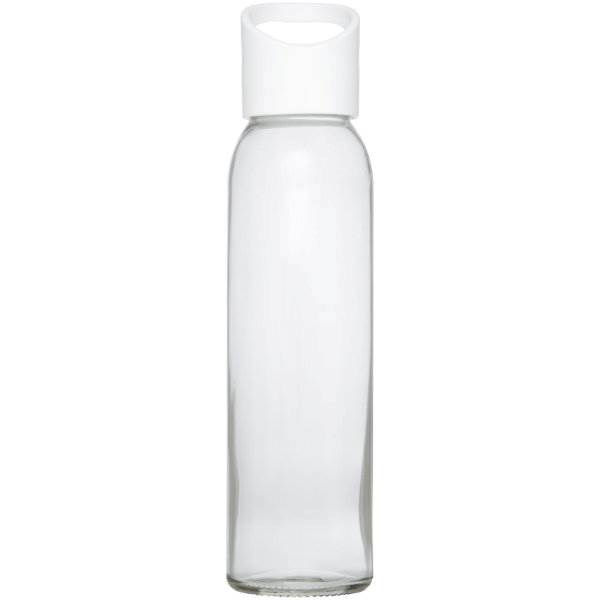 Obrázky: Sklenená športová fľaša 500ml, biela, Obrázok 2