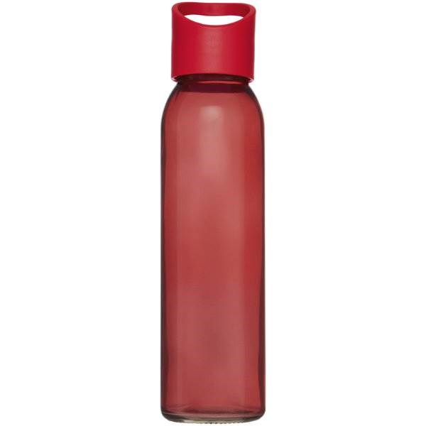 Obrázky: Sklenená športová fľaša 500ml, červená, Obrázok 2