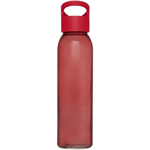 Obrázky: Sklenená športová fľaša 500ml, červená, Obrázok 4