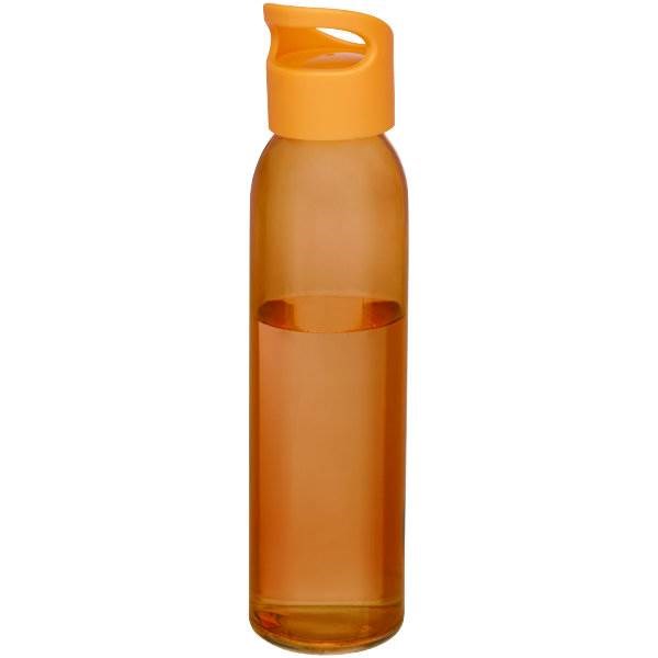 Obrázky: Sklenená športová fľaša 500ml, oranžová