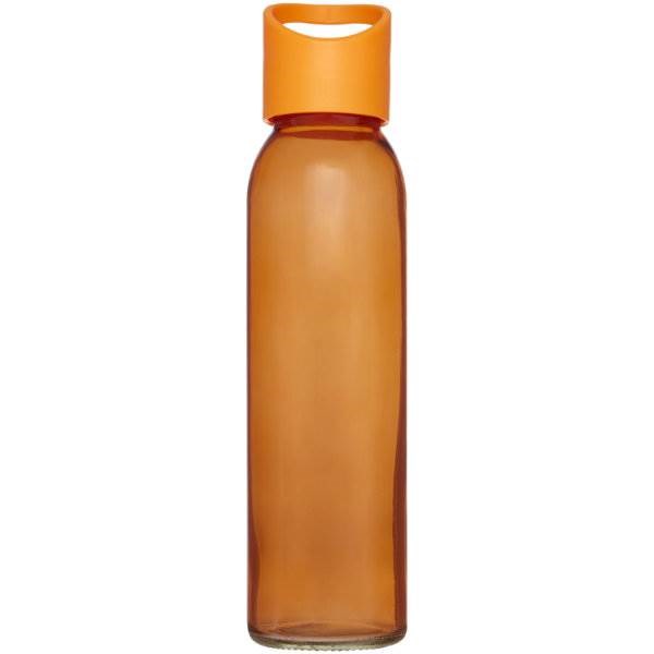 Obrázky: Sklenená športová fľaša 500ml, oranžová, Obrázok 2