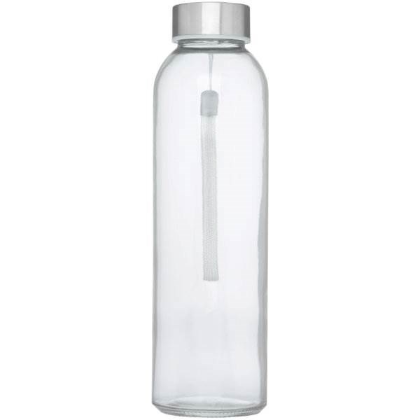 Obrázky: Biela sklenená športová fľaša, 500ml, Obrázok 4