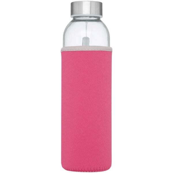 Obrázky: Ružová aklenená športová fľaša, 500ml, Obrázok 3