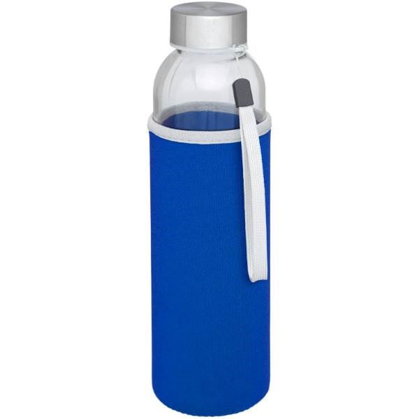 Obrázky: Modrá sklenená športová fľaša, 500ml