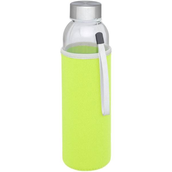 Obrázky: Limetková zelená sklenená športová fľaša, 500ml