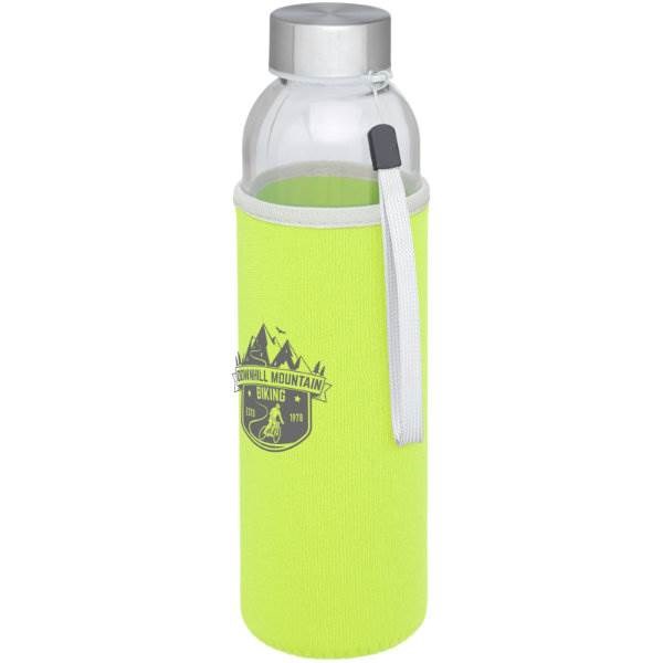Obrázky: Limetková zelená sklenená športová fľaša, 500ml, Obrázok 6