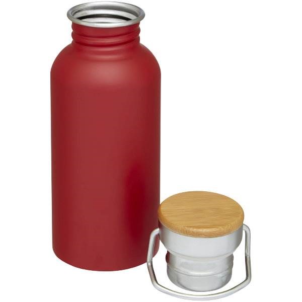 Obrázky: Nerezová športová fľaša 550ml, červená, Obrázok 2