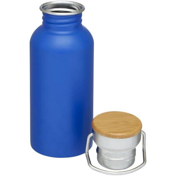 Obrázky: Nerezová športová fľaša 550ml, modrá, Obrázok 2