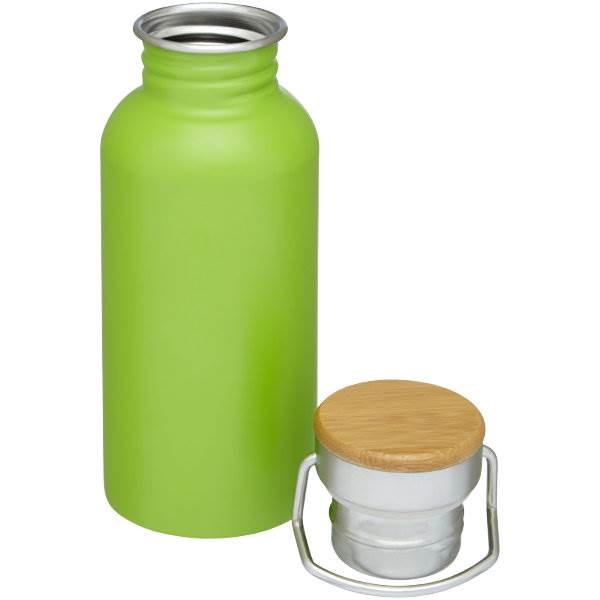 Obrázky: Nerezová športová fľaša 550ml, limetková zelená, Obrázok 2
