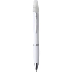 Obrázky: Biele guličk. pero s rozstrekovačom na dezinfekciu