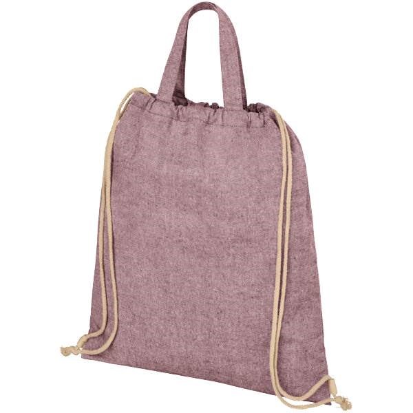 Obrázky: Ružová taška/ruksak z recykl. bavlny, 210g, Obrázok 2