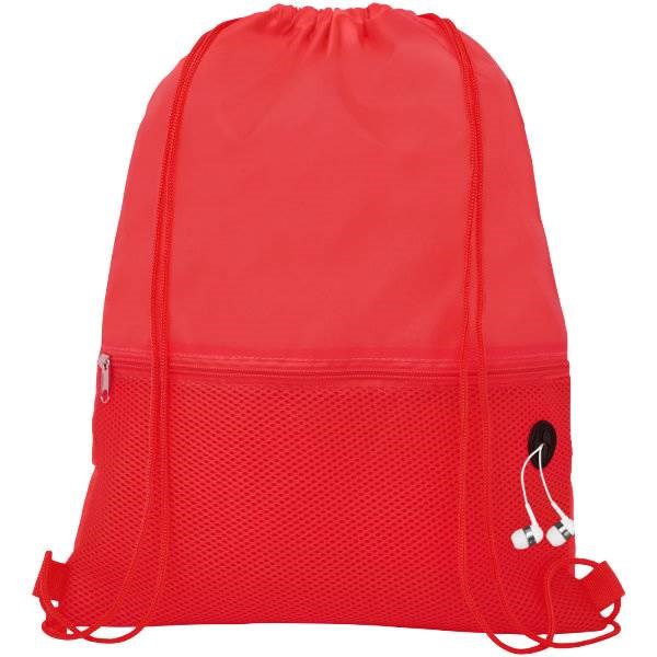 Obrázky: Červený ruksak, 1 vrecko na zips, otvor slúchadlá, Obrázok 3