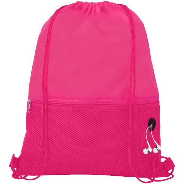 Obrázky: Ružový ruksak, 1 vrecko na zips, otvor slúchadlá, Obrázok 3