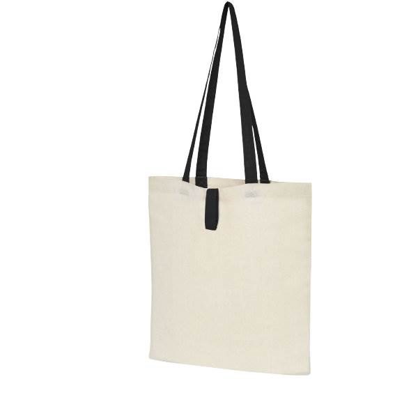 Obrázky: Prírodná nákupná taška, čierne rukoväte, BA 100g, Obrázok 4