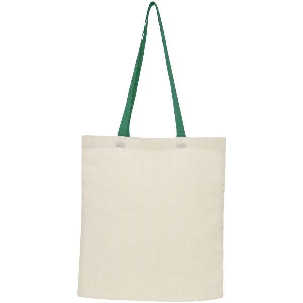 Obrázky: Prírodná nákupná taška, zelené rukoväte, BA 100g, Obrázok 2