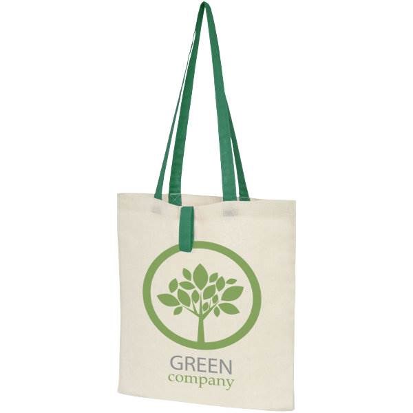 Obrázky: Prírodná nákupná taška, zelené rukoväte, BA 100g, Obrázok 8