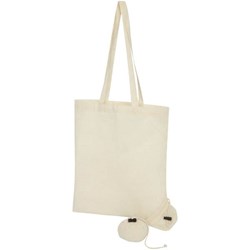 Obrázky: Skladacia nákupná taška z bavlny 100 g, prírodná