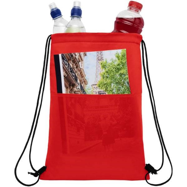Obrázky: Červená chladiaca taška/ruksak na 12 plechoviek, Obrázok 3