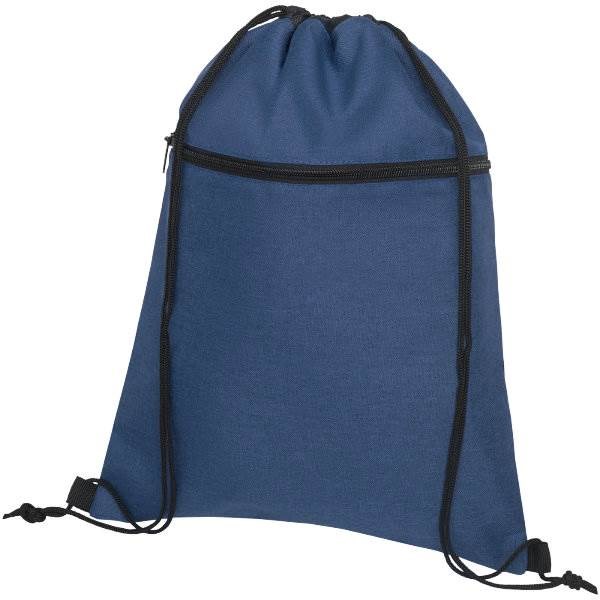 Obrázky: Nám. modrý/čierny melanž ruksak s vreckom na zips