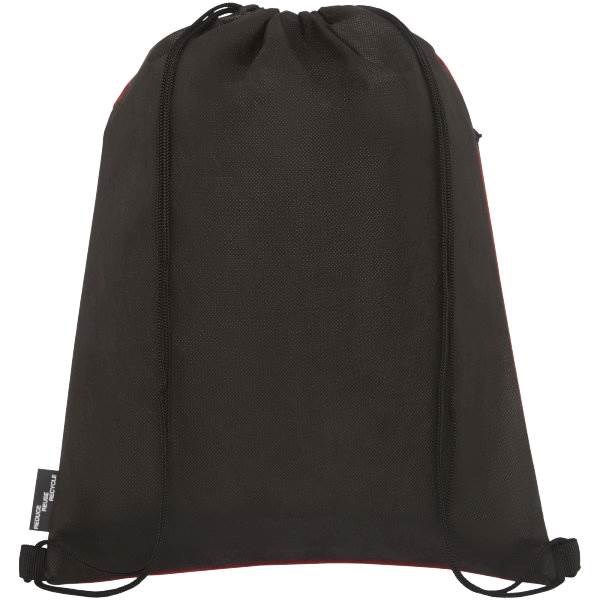 Obrázky: Vínovo/čierny melanž ruksak, vrecko na zips,z RPET, Obrázok 2