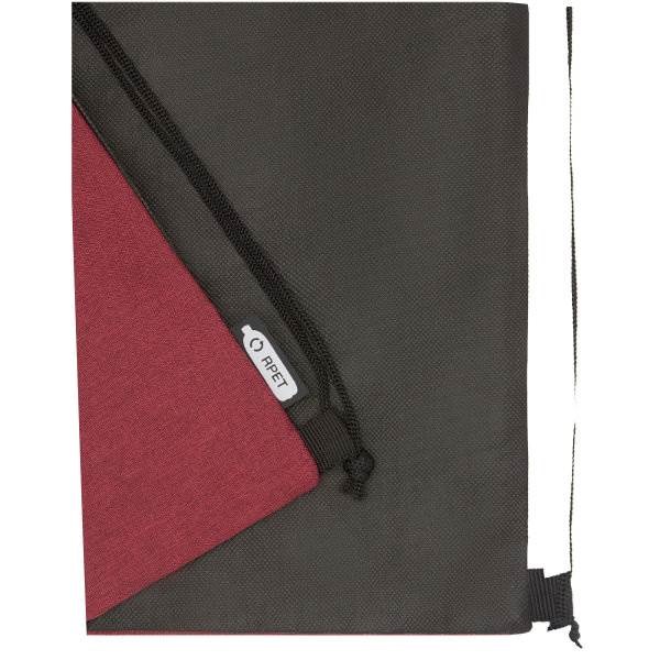 Obrázky: Vínovo/čierny melanž ruksak, vrecko na zips,z RPET, Obrázok 3