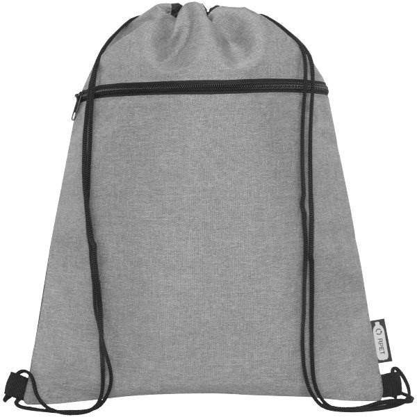 Obrázky: Šedo/čierny melanž ruksak, vrecko na zips, z RPET, Obrázok 5