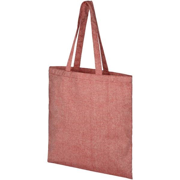 Obrázky: Červená nákupná taška, z recykl. BA a PES 210 g