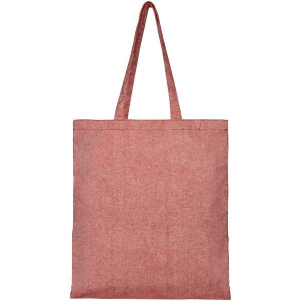 Obrázky: Červená nákupná taška, z recykl. BA a PES 210 g, Obrázok 2