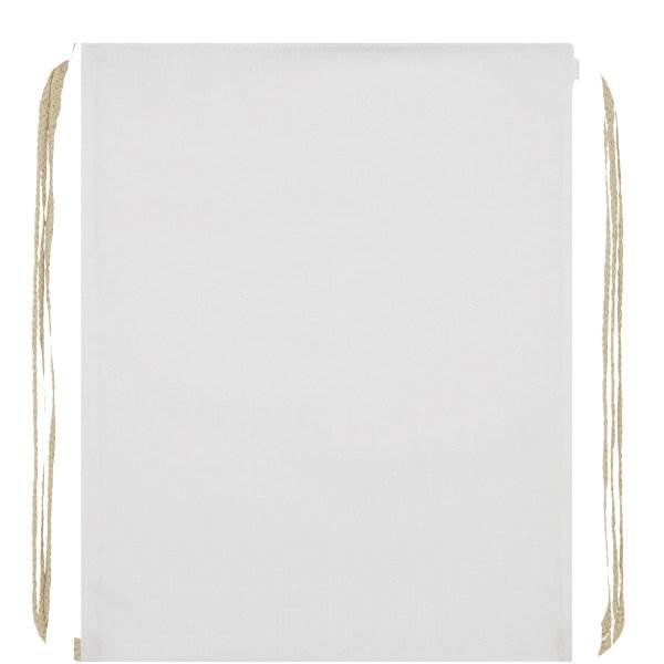 Obrázky: Biely ruksak z bavlny 140 g/m², Obrázok 3