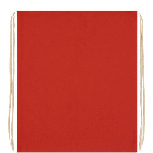 Obrázky: Červený ruksak z bavlny 140 g/m², Obrázok 3
