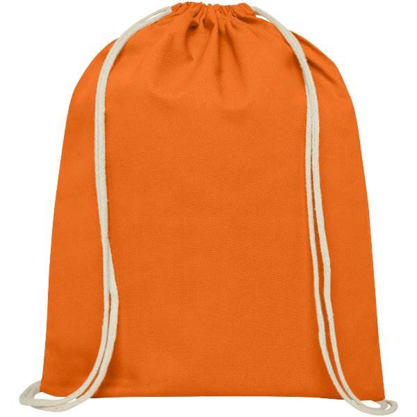Obrázky: Oranžový ruksak z bavlny 140 g/m², Obrázok 2