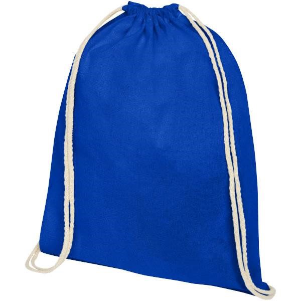 Obrázky: Stredne modrý ruksak z bavlny 140 g/m²