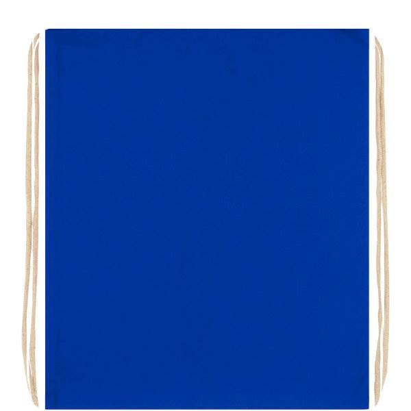Obrázky: Stredne modrý ruksak z bavlny 140 g/m², Obrázok 3