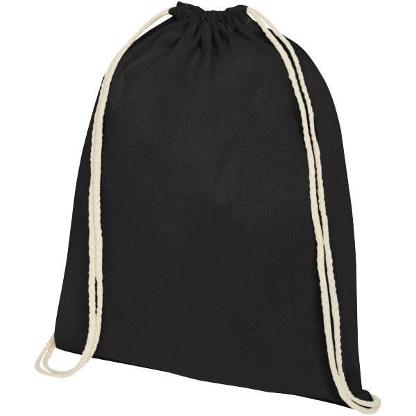 Obrázky: Čierny ruksak z bavlny 140 g/m²