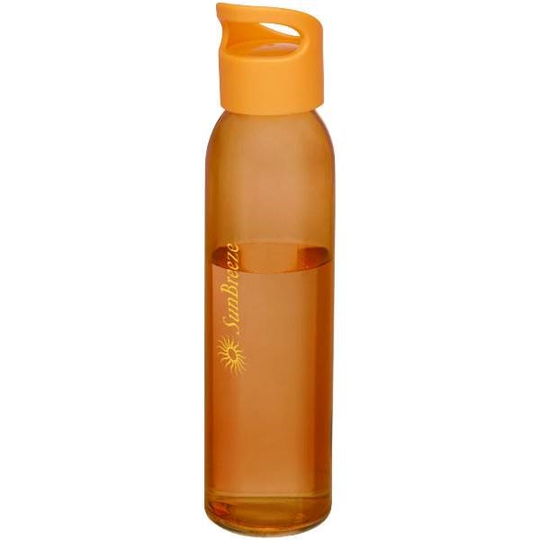 Obrázky: Sklenená športová fľaša 500ml, oranžová, Obrázok 14