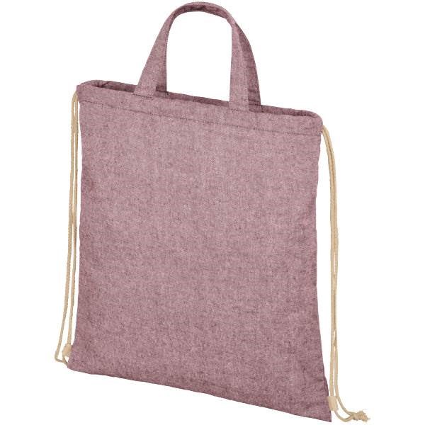 Obrázky: Ružová taška/ruksak z recykl. bavlny, 210g, Obrázok 5