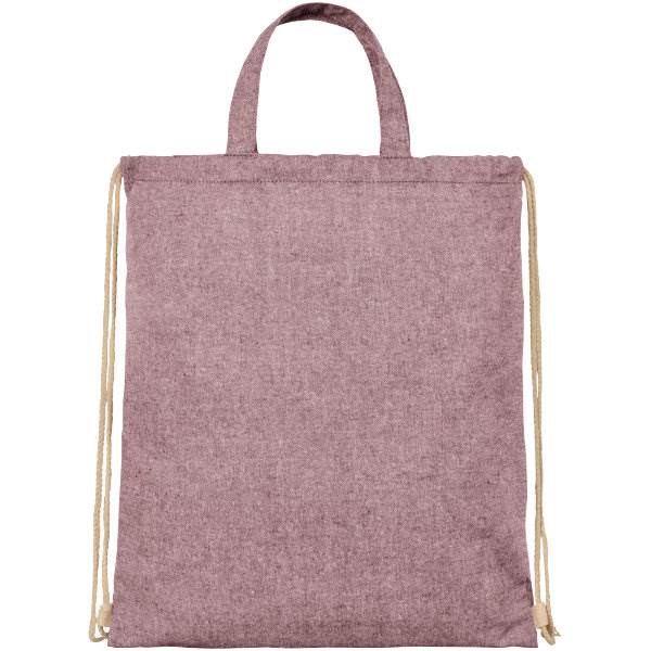 Obrázky: Ružová taška/ruksak z recykl. bavlny, 210g, Obrázok 7