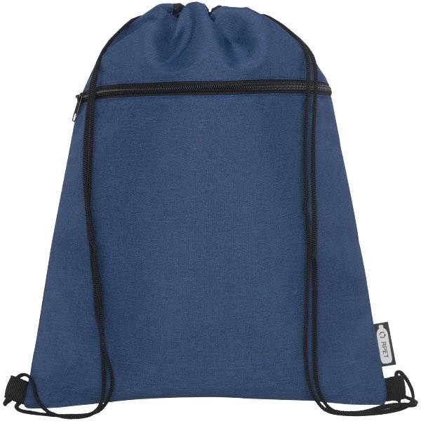 Obrázky: Tm.modrý/čierny melanž ruksak,vrecko na zips, RPET, Obrázok 12