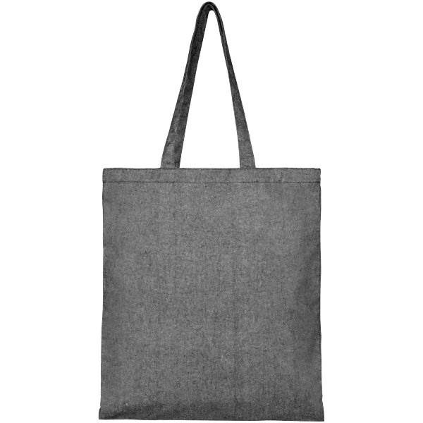 Obrázky: Čierna nákupná taška, z recykl. BA a PES 210 g, Obrázok 5