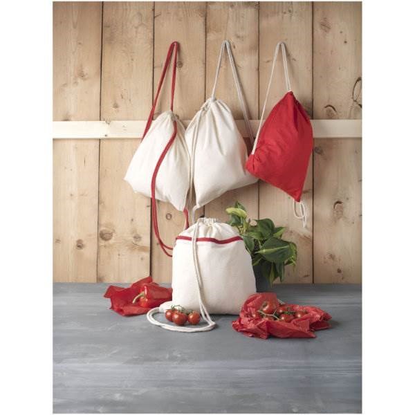 Obrázky: Červený ruksak z bavlny 140 g/m², Obrázok 9