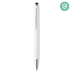 Obrázky: Antibakteriálne biele plastové pero so stylusom