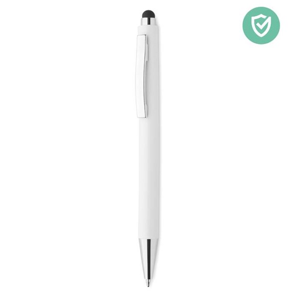 Obrázky: Antibakteriálne biele plastové pero so stylusom, Obrázok 1