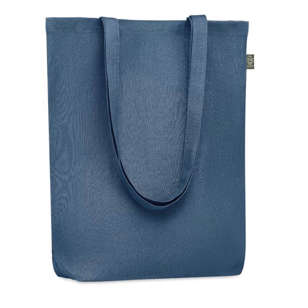 Obrázky: Modrá nákupná taška z konopnej látky, 200g