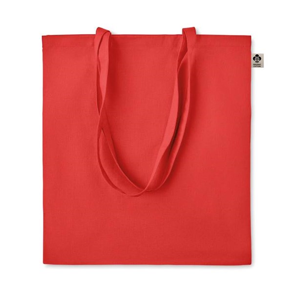 Obrázky: Nákupná taška z bio bavlny 140g, červená, Obrázok 1