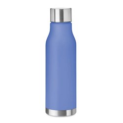 Obrázky: Kráľ. modrá fľaša z RPET, pogumovaná úprava, 600ml